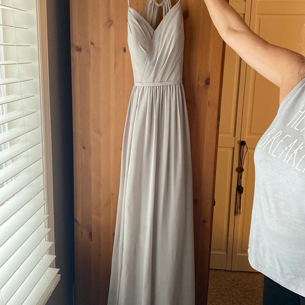 Azazie Cora Bridesmaid Dress Silver Gem